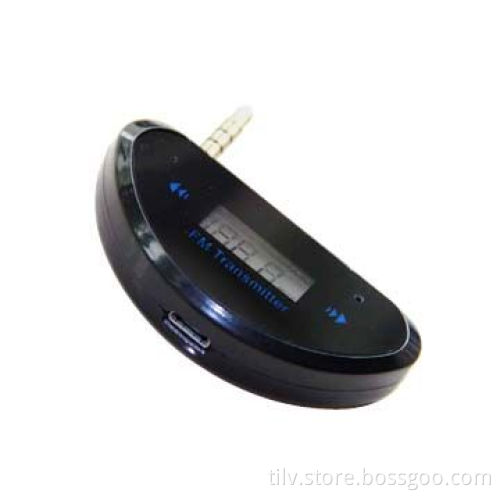 FM transmitter for mobile phone with handsfree talk function and LCD frequency display